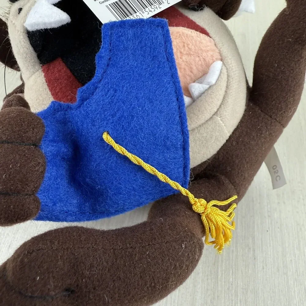 Vintage Tasmanian Devil Graduation Plush Toy Looney Tunes Applause New 6”